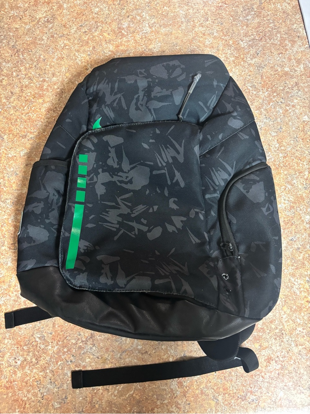 Black and Green Nike elite basketball bag